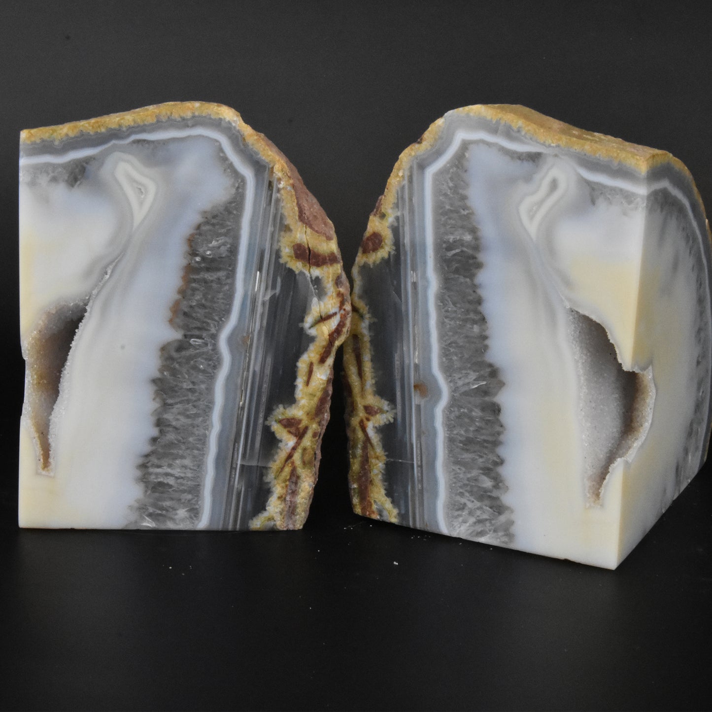 Agate Geode Center Bookends