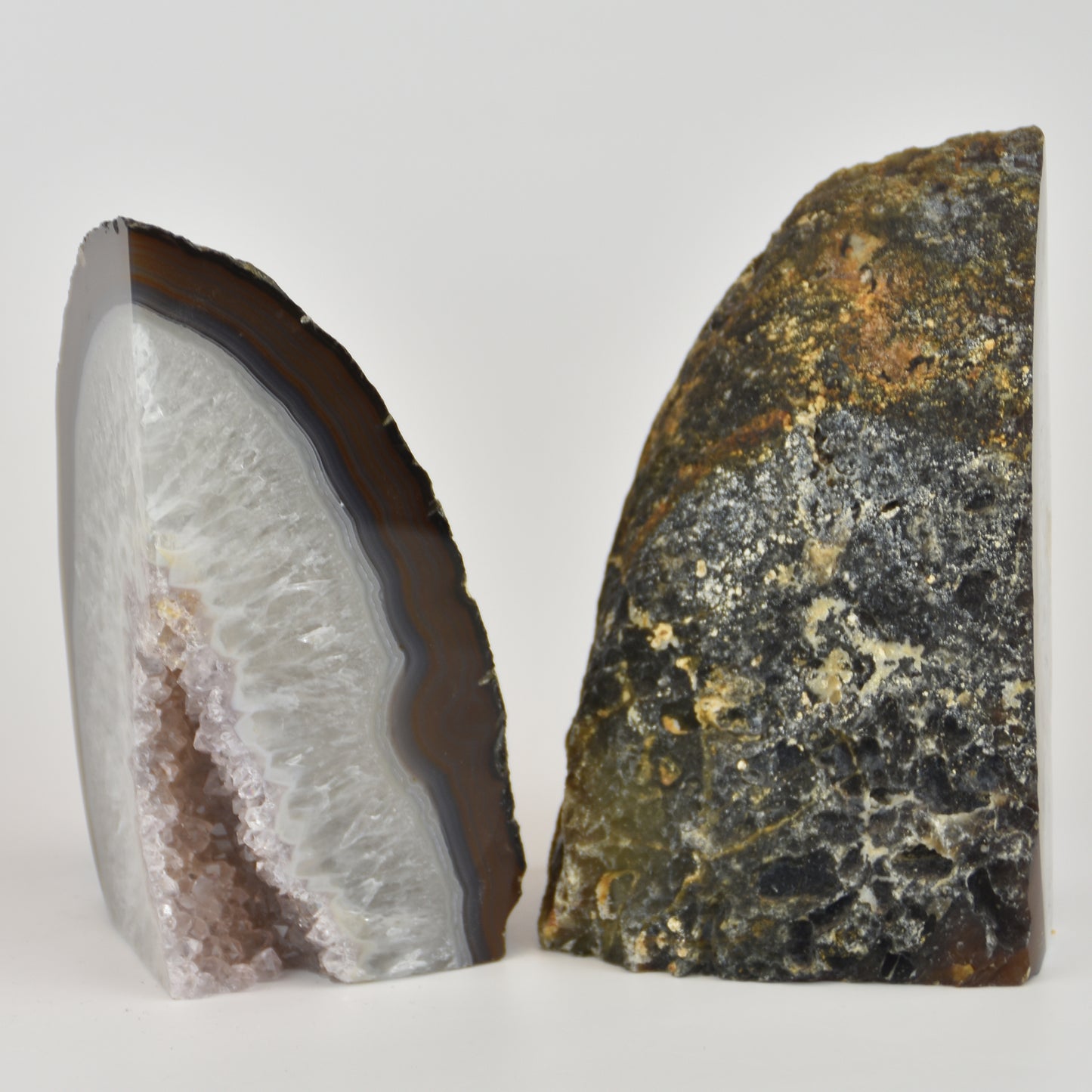 Agate Geode Center Bookends