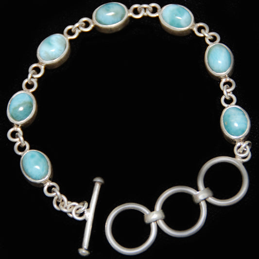 Larimar Sterling Silver Bracelet