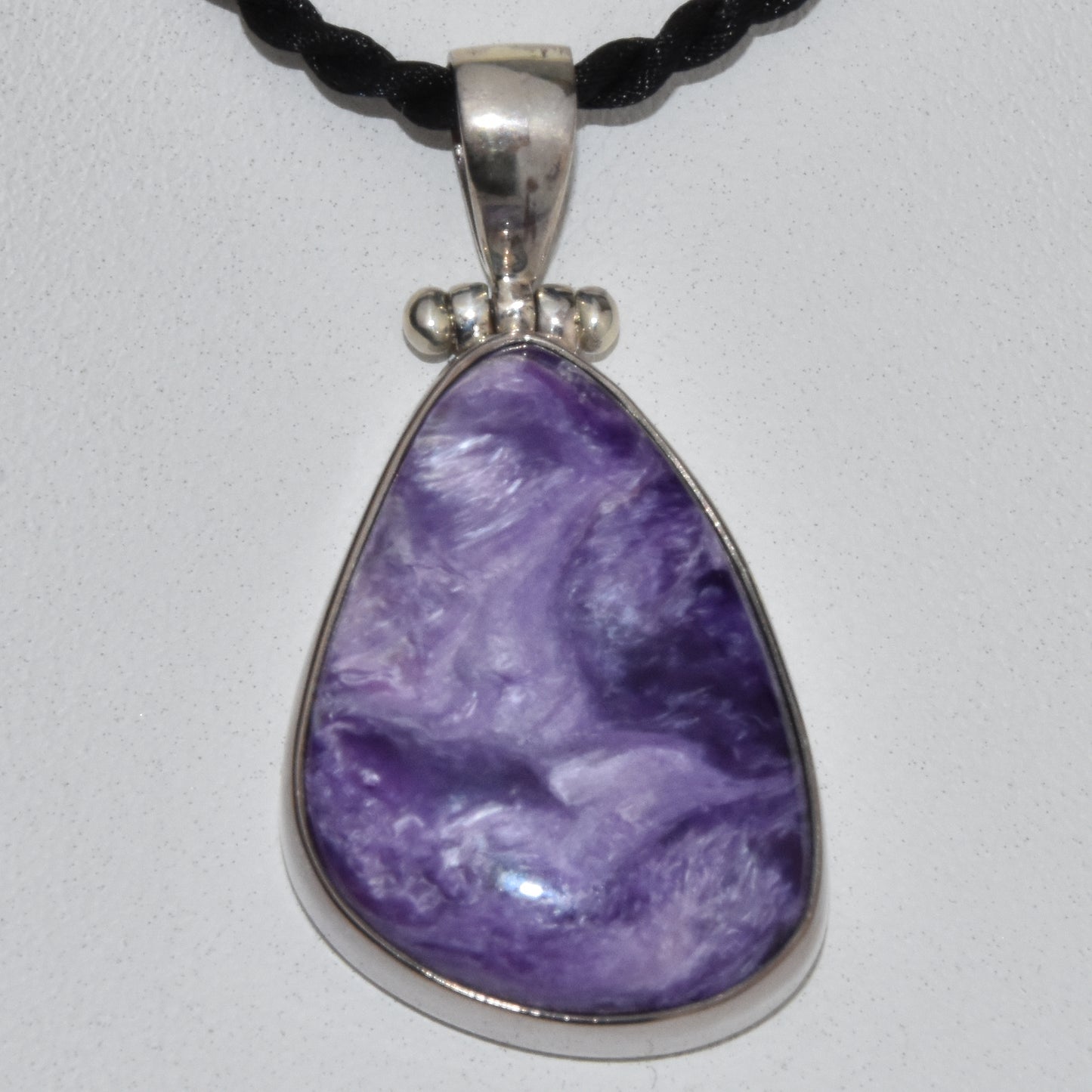 Charoite Sterling Silver Pendant