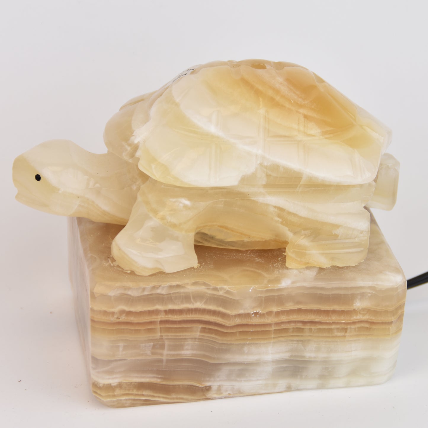 Mexican Onyx Turtle Lamp