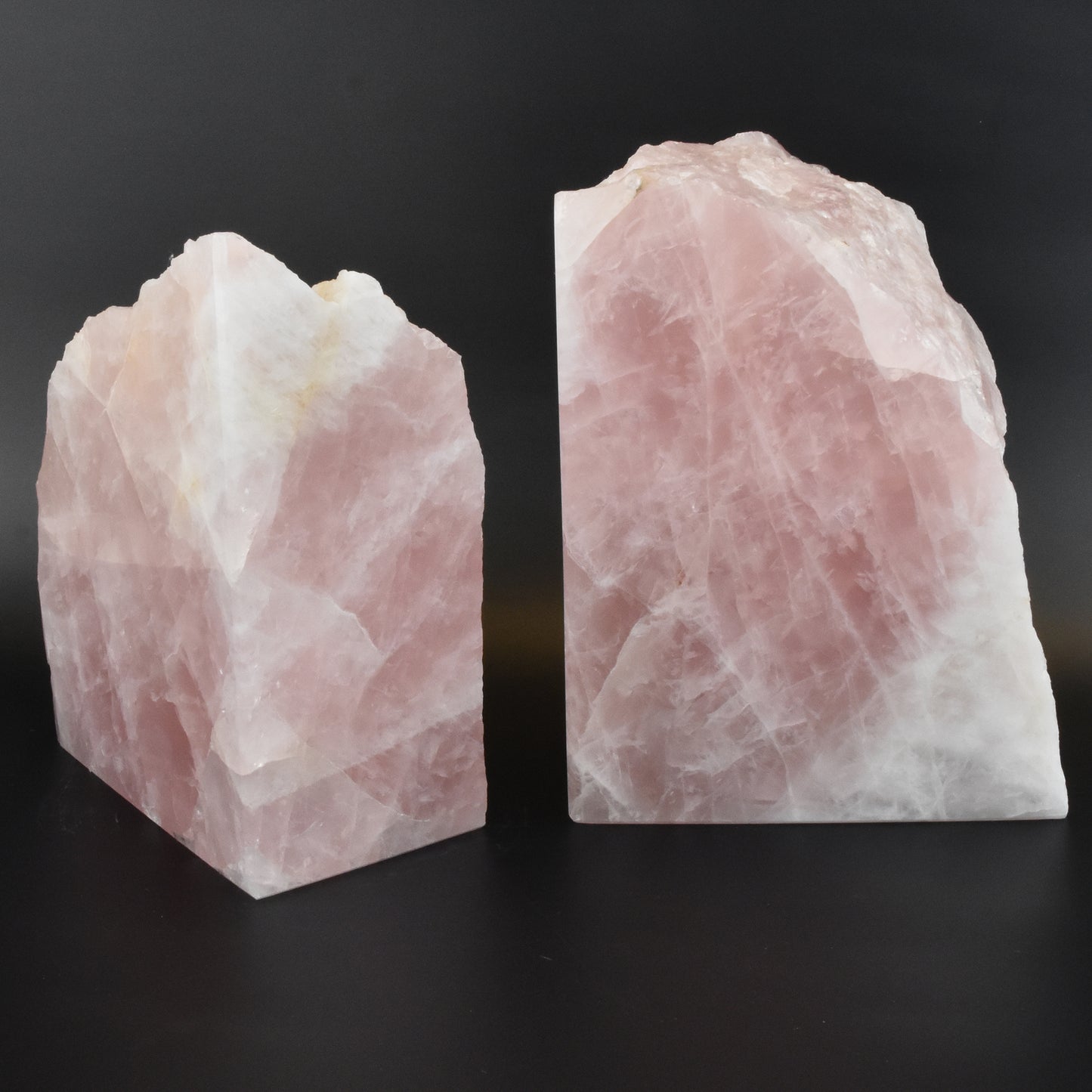 Rose Quartz Bookends