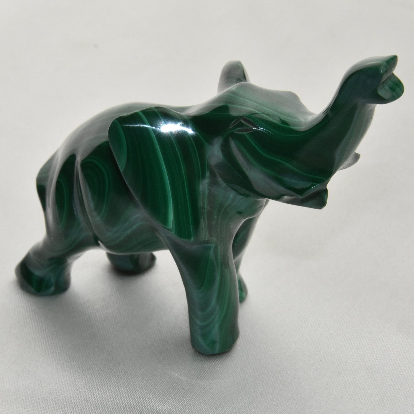 Malachite Carved Elephant