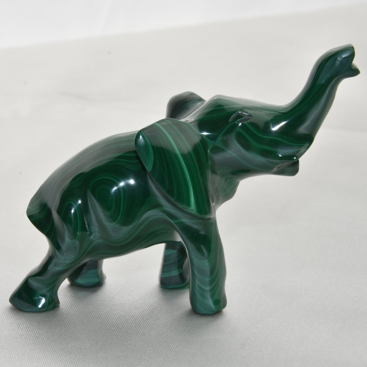 Malachite Carved Elephant