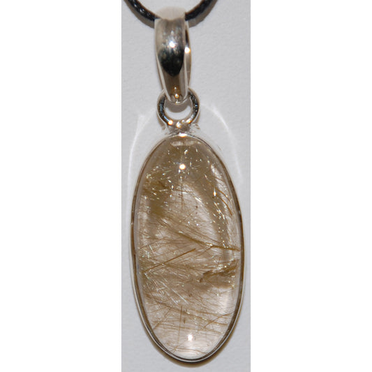 Rutilated Quartz Sterling Silver Pendant