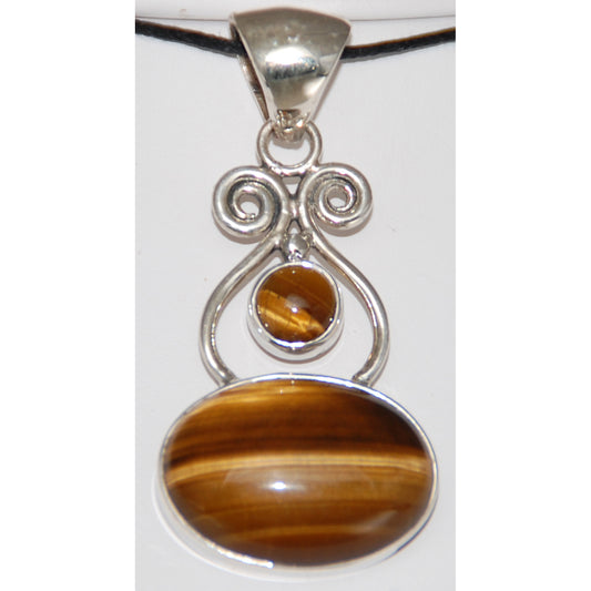 Tiger Eye Sterling Silver Pendant