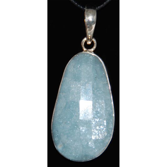 Aquamarine Sterling Silver Pendant