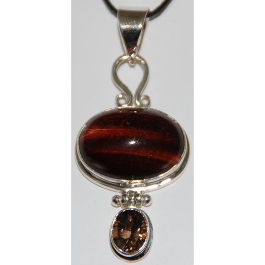 Tiger Eye Sterling Silver Pendant