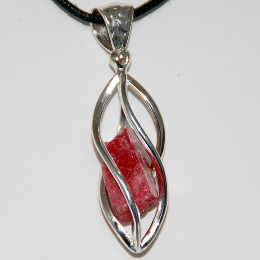 Rhodonite Sterling Silver Pendant