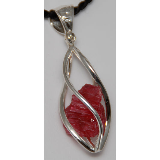 Rhodonite Sterling Silver Pendant