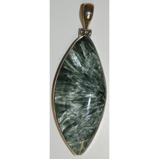 Seraphinite Sterling Silver Pendant